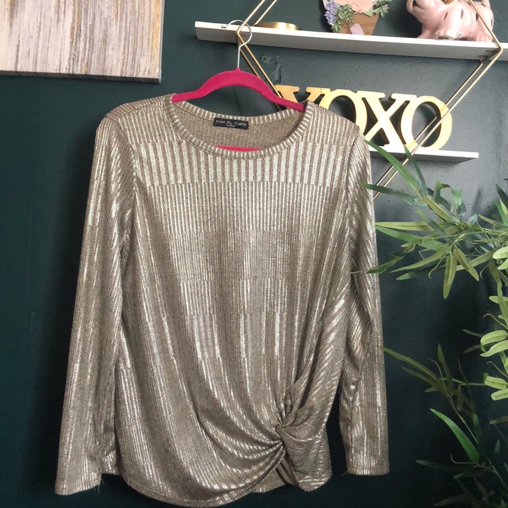 Gold shimmer shirt